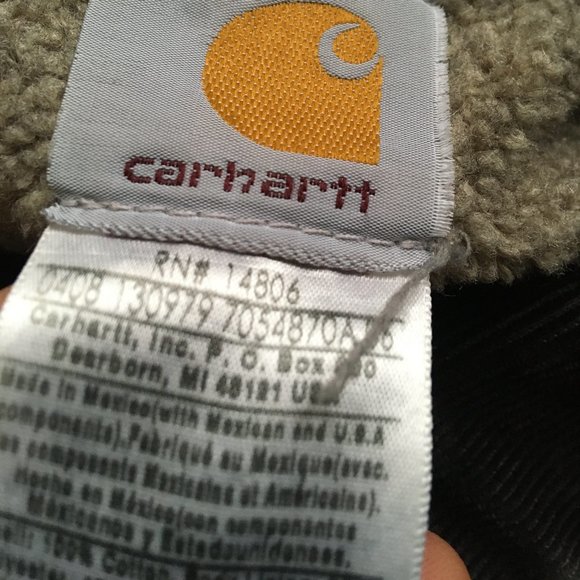 Carhartt Jacket XL brown duck canvas sherpa lined - Picture 7 of 12